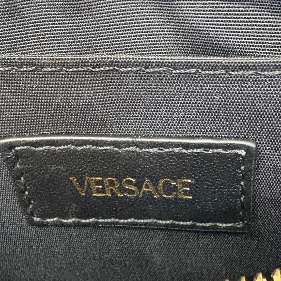 Versace Black Quilted Crossbody Bag with Gold Chain - Picture 9 of 10